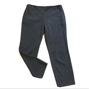 🆕 Vince Camuto gray pinstripe crop ankle straight leg stripe dress pants …
